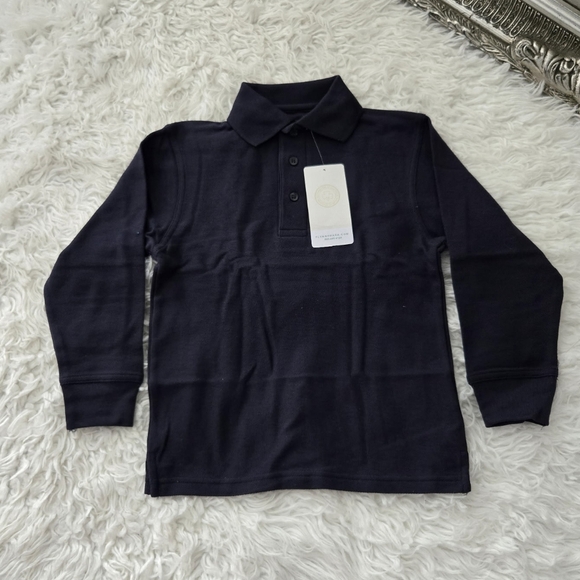 Flynn OHara UNIFORMS. Long Sleeve Polo. Dark Navy. Size Youth Small. New - Picture 1 of 7